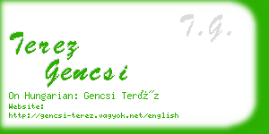 terez gencsi business card